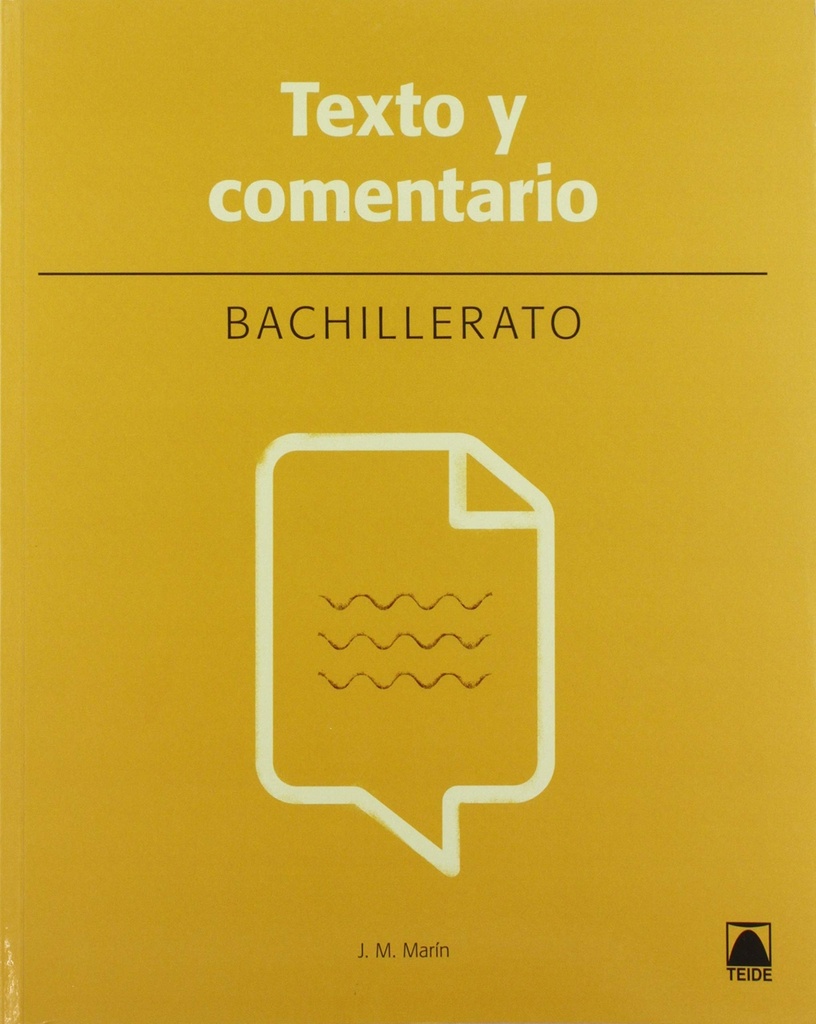 Texto y comentario 1 Lengua y literatura Bachillerato