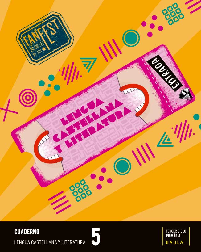 Cuaderno Lengua castellana y literatura 5º Primaria Fanfest - Espiral