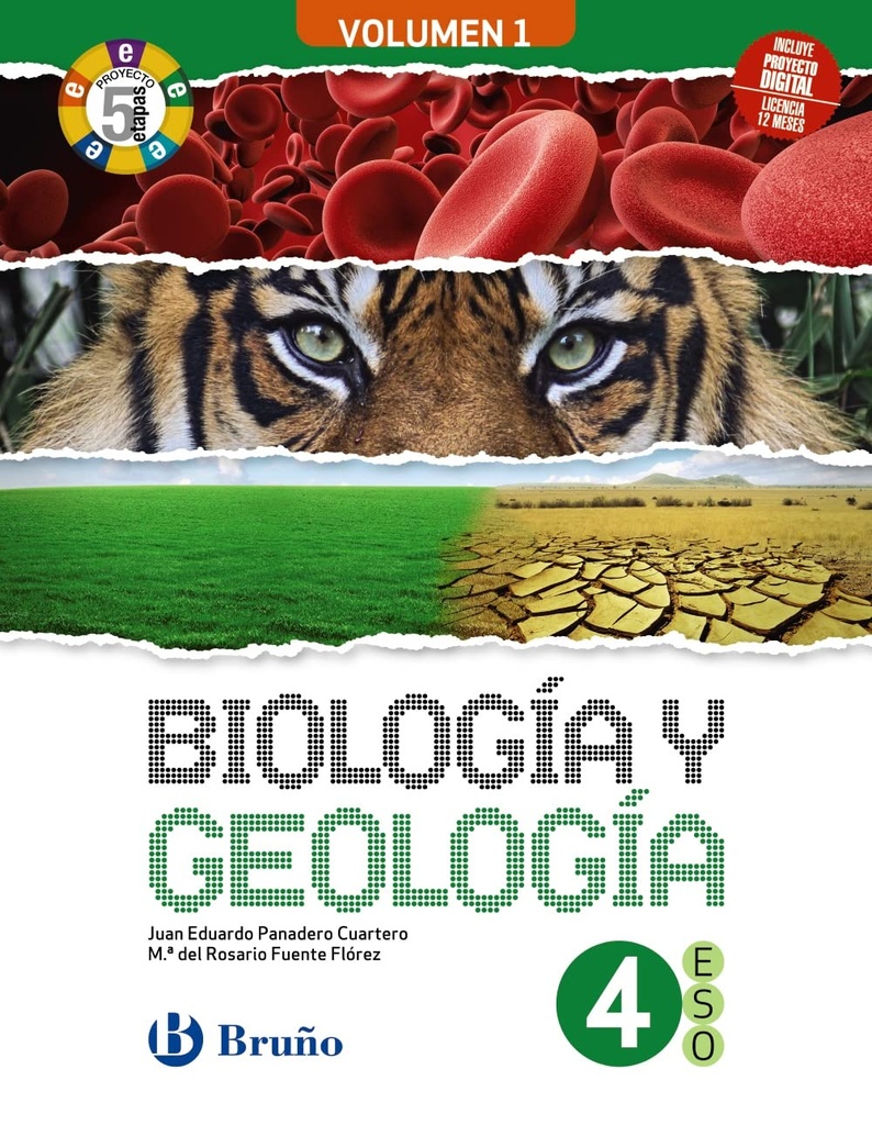 Biología y Geología 4 ESO 3 volúmenes Proyecto 5 etapas