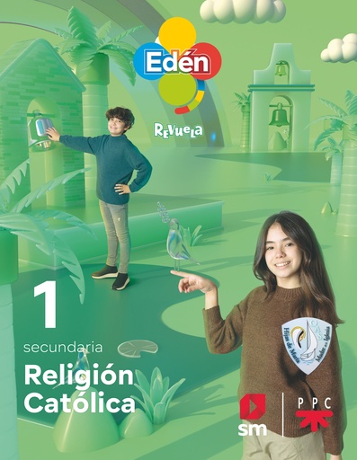 [9788411202527] Religión católica. 1 ESO HMMI. Edén. Revuela