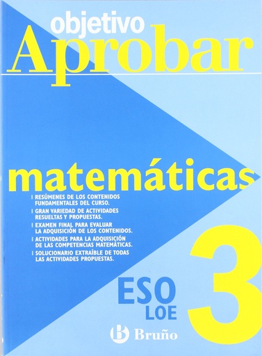 [9788421660102] Objetivo aprobar Matemáticas 3 ESO (Castellano - Material Complementario