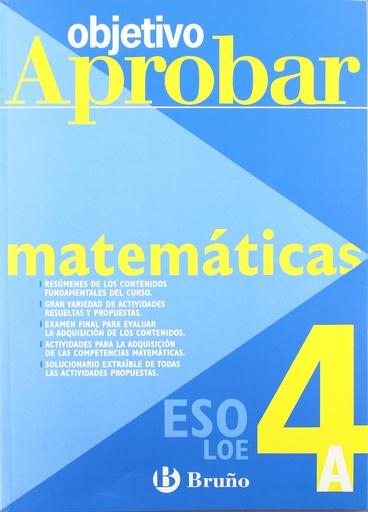 [9788421660119] Objetivo aprobar Matemáticas A 4 ESO (Castellano - Material Complementario - Objetivo Aprobar Loe)