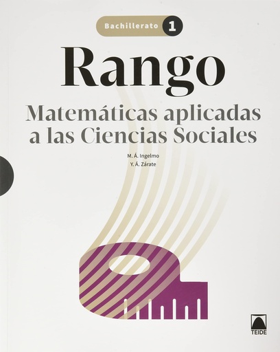 [9788430753314] Rango. Matemáticas aplicadas a las CCSS 1 BACH