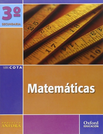 [9788467330540] Matemáticas 3º ESO Ánfora Cota: Libro del Alumno