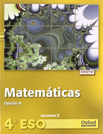 [9788467373653] Adarve Matemática 4ºESO Libro del Alumno