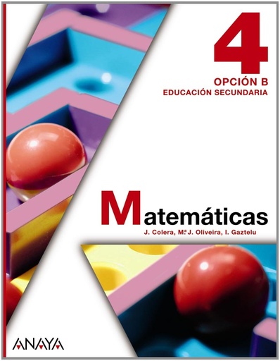 [9788467824063] Matemáticas 4. Opción B.  ANAYA