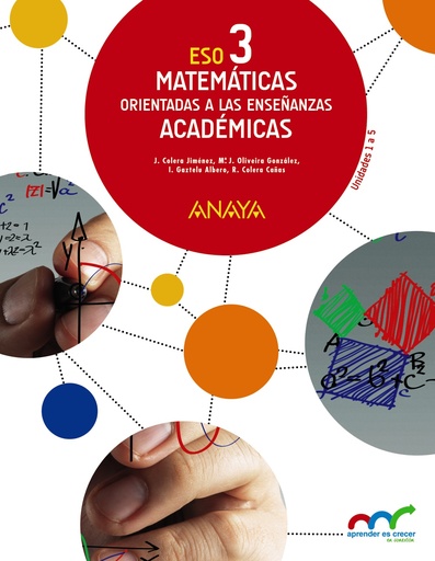 [9788467852134] Matemáticas orientadas a las Enseñanzas Académicas 3 Eso ANAYA. Trimestres.