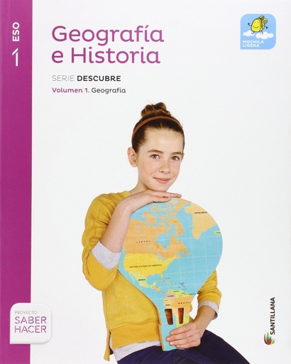 [9788468020556] Geografía e Historia 1 Eso Santillana. Serie Descubre Mochila Ligera