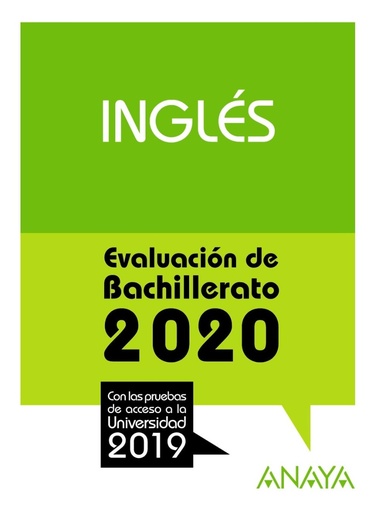 [9788469873182] Inglés. (Prepara la Evaluación de Bachillerato) Anaya